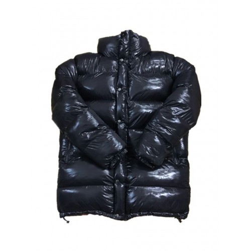 Unisex glossy nylon wet look winter jacket overfilled down jacket M ...